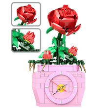 Load image into Gallery viewer, 227PCS MOC Time Sprite Potted Rose Flower Clock Building Blocks Educational Toy Model Bricks Fully Compatible With Lego

