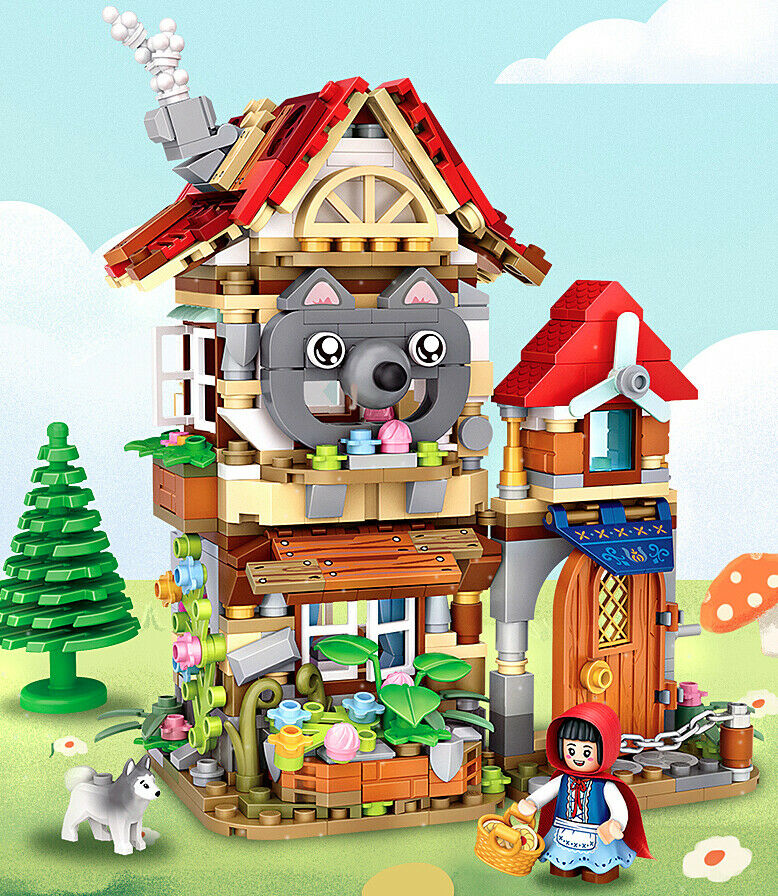 704PCS MOC MINI Forest House Blocks Model Bricks Figure Educational Toy Fully Compatible With Lego