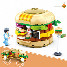 Load image into Gallery viewer, 276PCS City Street Hamburger Store Shop Building Blocks Brick Model Figure Cute Fully Compatible With Lego
