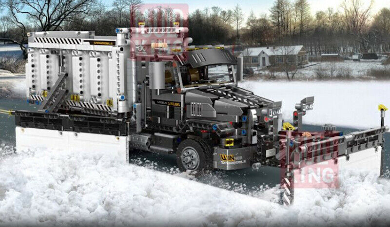 1694PCS MOC Technic Static Snowplow Truck Building Block Educational Toy Model Brick Fully Compatible With Lego