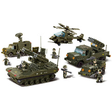Load image into Gallery viewer, 956PCS Army Antiaircraft Tank Helicopter Building Blocks Bricks Model Figure Educational Toy Fully Compatible With Lego
