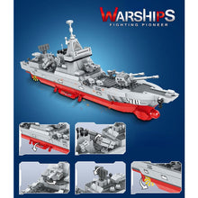 Load image into Gallery viewer, 1102PCS Military WW2 Type 055 Destroyer Renhai Class Ship Model Toy Building Block Brick Gift Kids Compatible Lego
