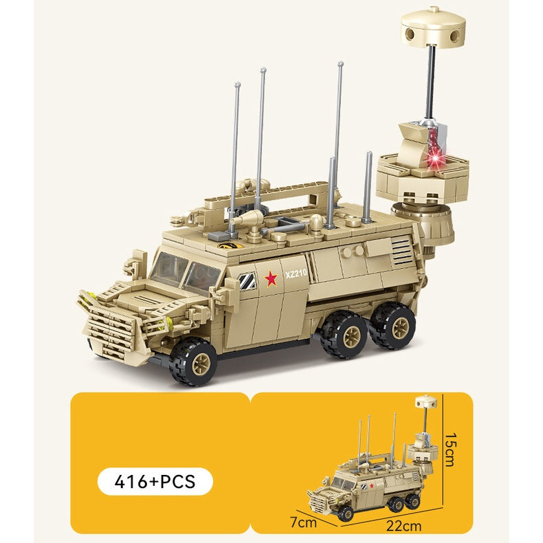 416PCS Military WW2 Blocking Jamming Vehicle Truck Figure Model Toy B –  mycrazybuy store