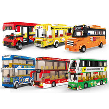 Load image into Gallery viewer, MOC City Town Tour Double Decker School Sightseeing Bus Model Toy Building Block Brick Gift Kids Compatible Lego
