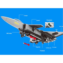 Load image into Gallery viewer, 270PCS Military J-20 Heavy Air Fighter Plane Model Building Block Brick Toy Gift Set Kids New Compatible Lego
