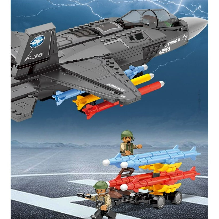  JMBricklayer Military Fighter Jet Building Set 60004, F-35  Lightning II Joint Strike Fighter Airplane Army Toy Sets, Plane Toys Gifts  for Kid, Adults and Military Fans : Toys & Games