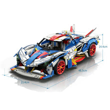 Load image into Gallery viewer, 2183PCS Static MOC Technic Speed EVO GUNDAM Racing Sports Car Model Toy Building Block Brick Gift Kids Compatible Lego

