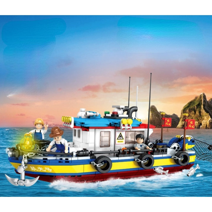 ZITIANYOUBUILD A Small Fishing Boat Model Buiding Toys Set Creative Play 212