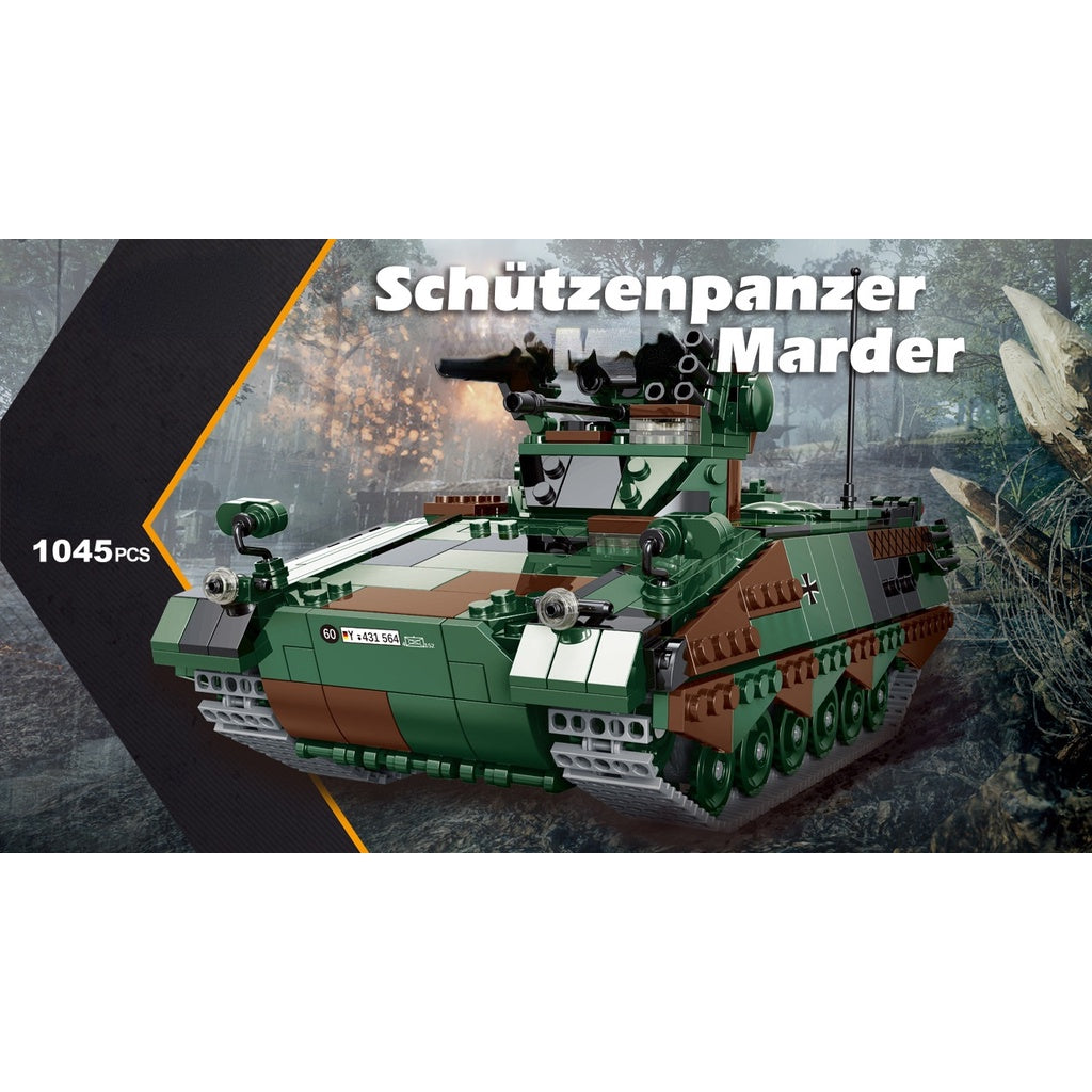 1045PCS WW2 Schutzenpanzer Marder IFV Model Toy Building Block Brick –  mycrazybuy store