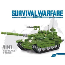 Load image into Gallery viewer, 952PCS MOC Military 4in1 WW2 T90 Tank Figure Model Toy Building Block Brick Gift Kids Compatible Lego
