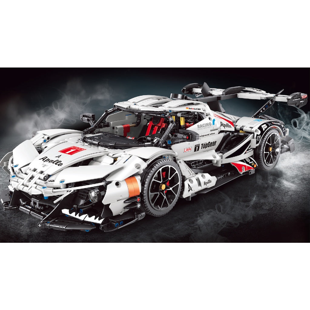 3668PCS MOC Technic Apollo White Super Racing Sports Car Model Toy Building Block Brick Gift Kids Compatible Lego