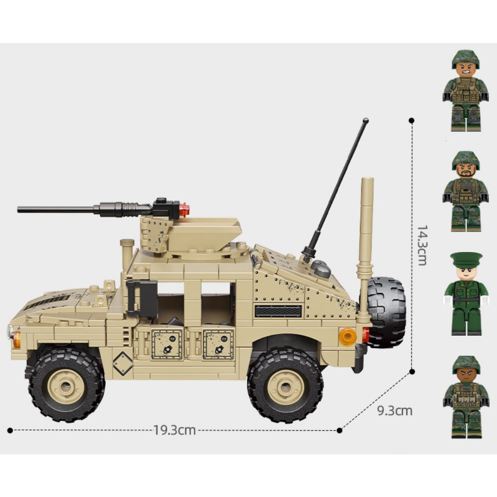 The Armymilitary Suv Building Blocks Set - Educational Army Vehicle Toy  For 14+