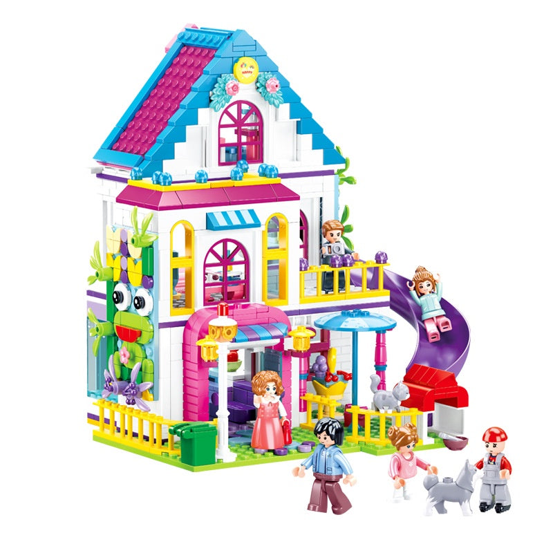763PCS MOC Girls Sweet Lake Villa House Home Figure Model Toy Building Block Brick Gift Kids Compatible Lego