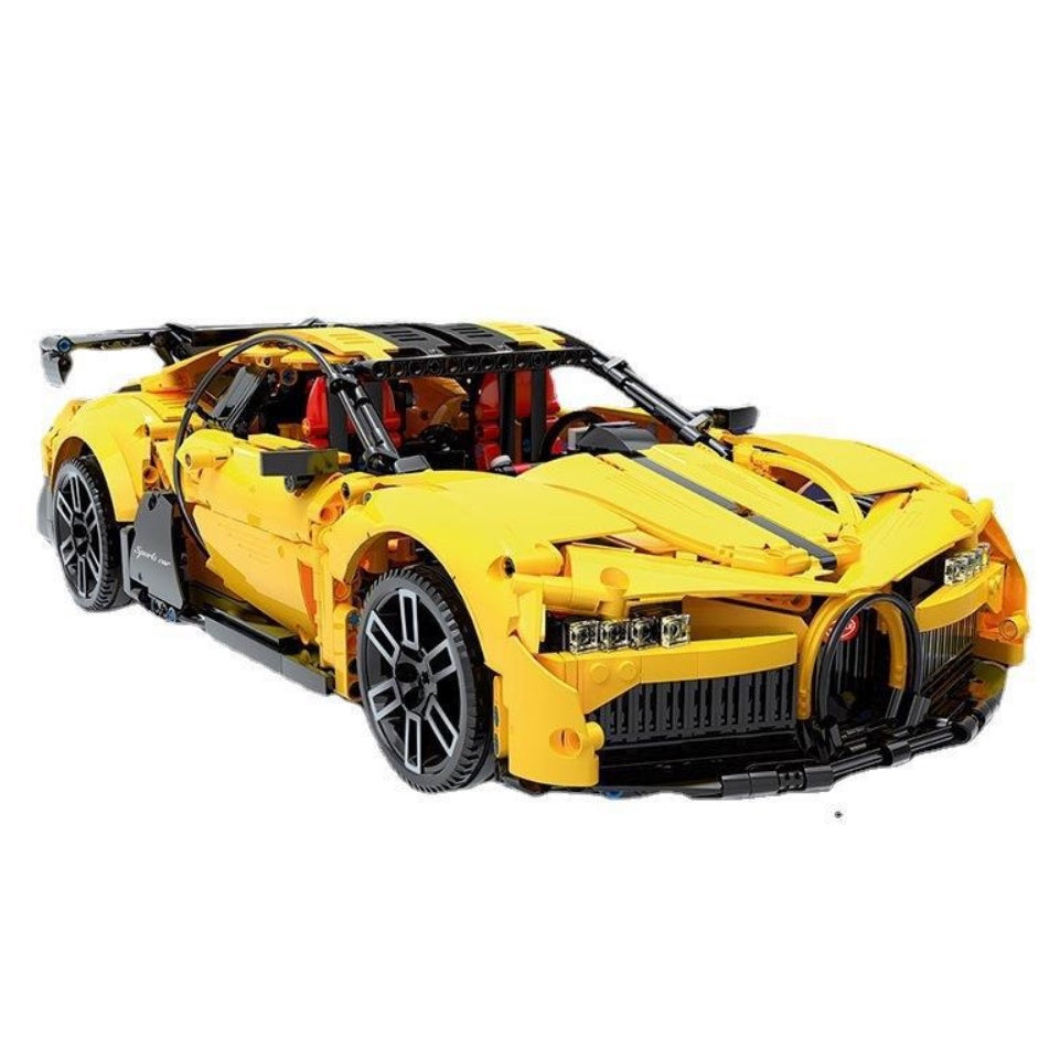 2003PCS MOC Static Technic Speed Yellow Chiron Super Racing Sports Car Model Toy Building Block Brick Gift Kids Compatible Lego 1:10