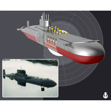 Load image into Gallery viewer, 1105PCS Military WW2 Project 941 Shark Typhoon Class Nuclear Submarine Figure Model Toy Building Block Brick Gift Kids Compatible Lego 1:280
