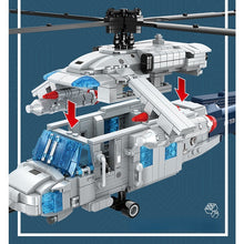 Load image into Gallery viewer, 1027PCS MOC Military WW2 UH-60 Black Hawk Helicopter Figure Model Toy Building Block Brick Gift Kids Compatible Lego
