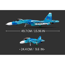 Load image into Gallery viewer, 1040PCS Military WW2 2in1 Sukhoi Su-27 Flanker Air Fighter Plane Figure Model Toy Building Block Brick Gift Kids Compatible Lego
