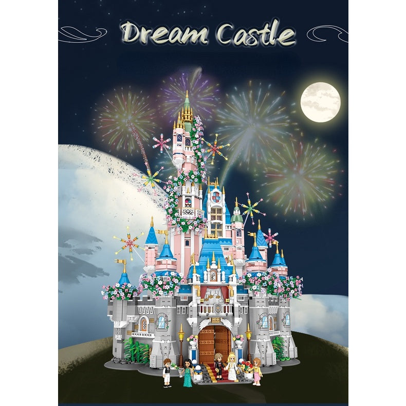 5427PCS MOC Micro Mini Girl Fairy Tales Princess Prince Romantic Dream Castle Palace Figure Model Toy Large Building Block Brick Gift Kids