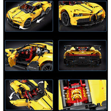 Load image into Gallery viewer, 2003PCS MOC Static Technic Speed Yellow Chiron Super Racing Sports Car Model Toy Building Block Brick Gift Kids Compatible Lego 1:10
