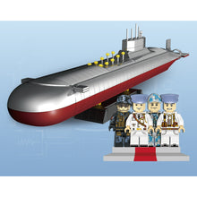 Load image into Gallery viewer, 1105PCS Military WW2 Project 941 Shark Typhoon Class Nuclear Submarine Figure Model Toy Building Block Brick Gift Kids Compatible Lego 1:280
