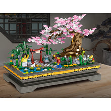 Load image into Gallery viewer, 1101PCS Bonsai Mini Peach Flower Blossom Tree Park Figures Model Building Block Brick Toy Display Gift Set Kids Elegant New Compatible Lego
