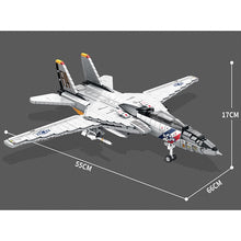 Load image into Gallery viewer, 1600PCS Military F-14 Tomcat Air Fighter Plane Figures Model Building Block Brick Gift Set Kids New Compatible Lego
