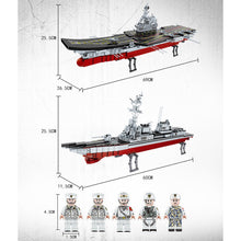 Load image into Gallery viewer, 2002PCS Military WW2 2in1 Shandong Aircraft Carrier 001A Arleigh Burke Class Destroyer Figure Model Toy Building Block Brick Gift Kids Compatible Lego
