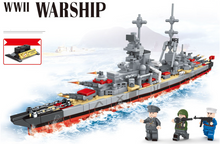 Load image into Gallery viewer, 828PCS Military WW2 Prinz Eugen Schwerer Kreuzer Ship Figure Model Toy Building Block Brick Gift Kids DIY Compatible Lego
