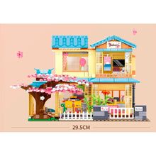 Load image into Gallery viewer, 1029PCS MOC City Street Town JP Sakura House Figure Girl Model Toy Building Block Brick Gift Kids Compatible Lego
