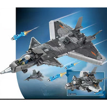 Load image into Gallery viewer, 618PCS Military WW2 Chengdu J-20 Fire Fang Air Fighter Aircraft Figure Model Toy Building Block Brick Gift Kids Compatible Lego
