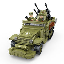Load image into Gallery viewer, 603PCS Military WW2 M16 MGMC Halftrack Vehicle Figure Model Toy Building Block Brick Gift Kids Compatible Lego
