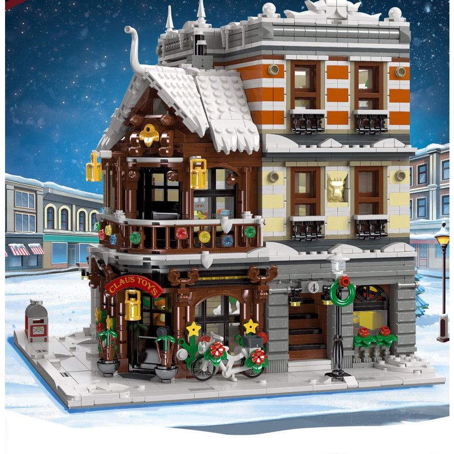 254 PCS Xmas Tree Model Set Building Blocks Winter Holiday Snow Scene  Assembly MOC Bricks Creative Kid DIY Toy Christmas Gifts
