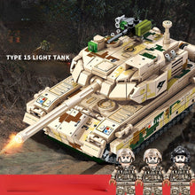 Load image into Gallery viewer, 576PCS MOC Military Type ZTQ 15 Light Tank Figure Model Toy Building Block Brick Gift Kids Compatible Lego
