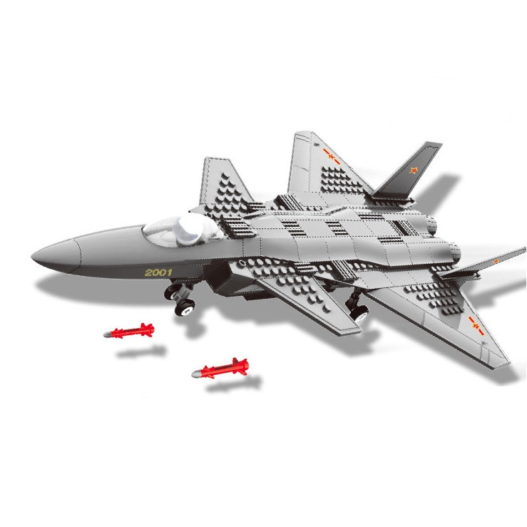 270PCS Military J-20 Heavy Air Fighter Plane Model Building Block Brick Toy Gift Set Kids New Compatible Lego