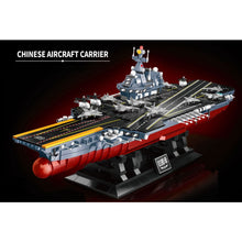 Load image into Gallery viewer, 1560PCS Military Micro Mini WW2 003 China Aircraft Carrier Battle Ship Model Toy Building Block Brick Gift Kids DIY Display
