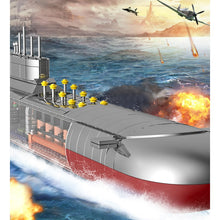 Load image into Gallery viewer, 1105PCS Military WW2 Project 941 Shark Typhoon Class Nuclear Submarine Figure Model Toy Building Block Brick Gift Kids Compatible Lego 1:280
