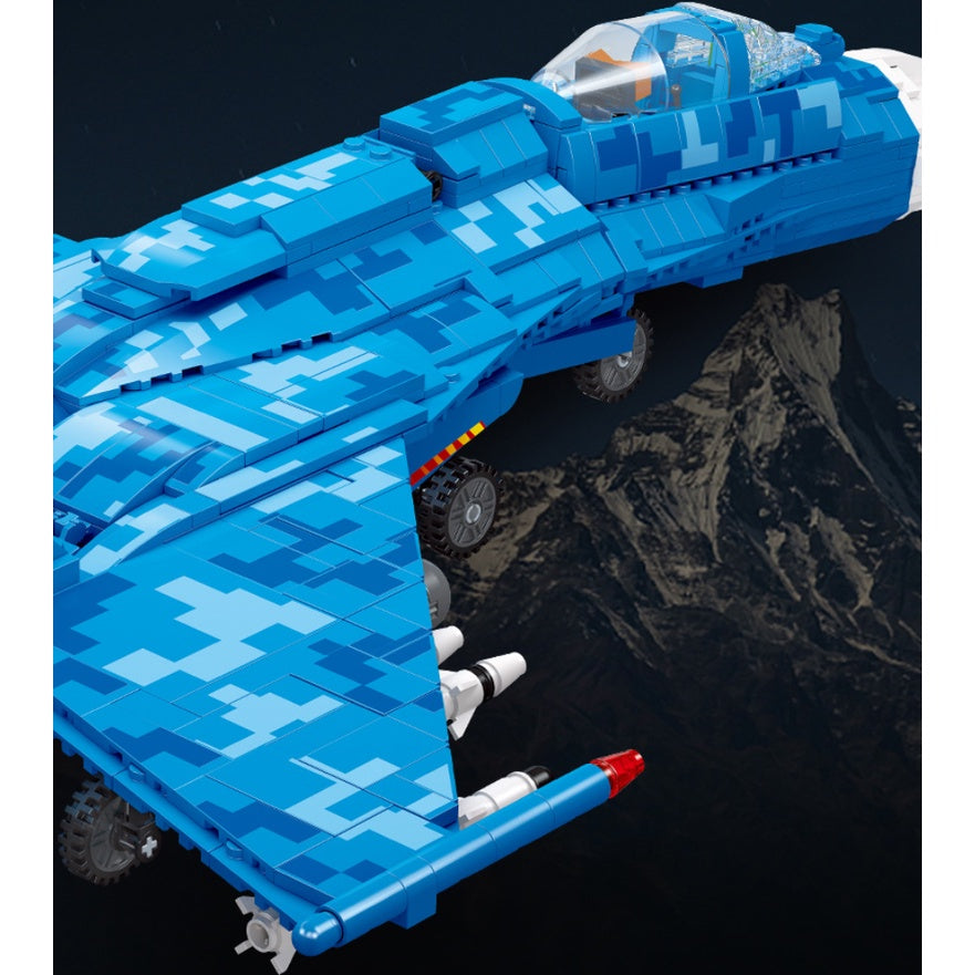 Military MOC SU-27 Flanker Fighter Jet Bricks Kids Toys