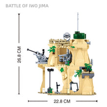 Load image into Gallery viewer, 1124PCS Military WW2 Battle Of Iwo Jima Scene Tank Air Fighter Figure Model Toy Building Block Brick Gift Kids Compatible Lego
