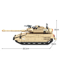 Load image into Gallery viewer, 659PCS Military WW2 2in1 Merkava Main Battle Tank M2 Bradley Fighting Vehicle Model Toy Building Block Brick Gift Kids DIY Compatible Lego
