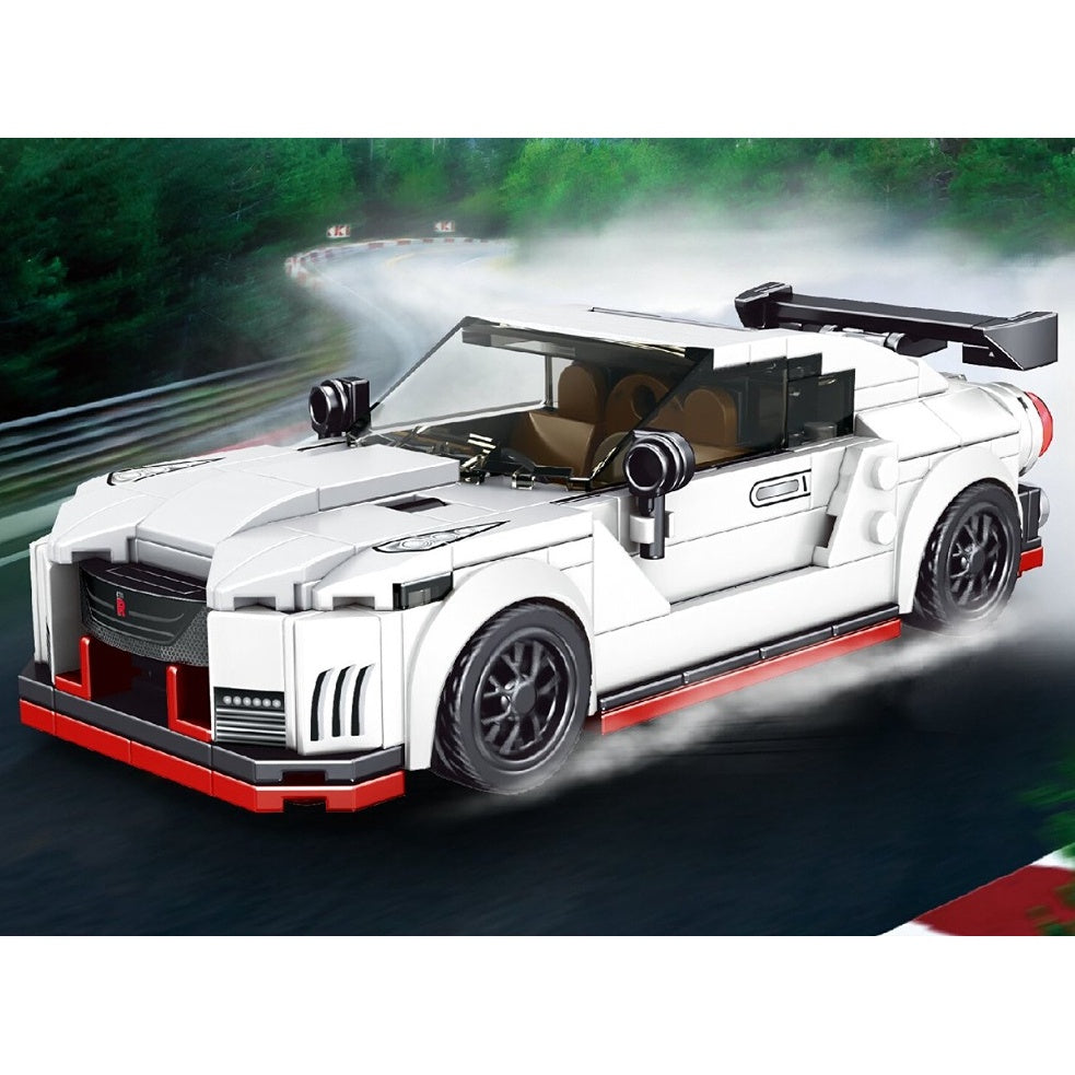 356PCS MOC Technic Speed JDM GTR R35 Super Racing Sports Car Model Toy Building Block Brick Gift Kids DIY With Display Box