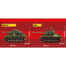 Load image into Gallery viewer, 701PCS Military WW2 2in1 M60A2 Starship M46 Patton Medium Tank Model Toy Building Block Brick Gift Kids DIY Compatible Lego
