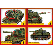 Load image into Gallery viewer, 701PCS Military WW2 2in1 M60A2 Starship M46 Patton Medium Tank Model Toy Building Block Brick Gift Kids DIY Compatible Lego
