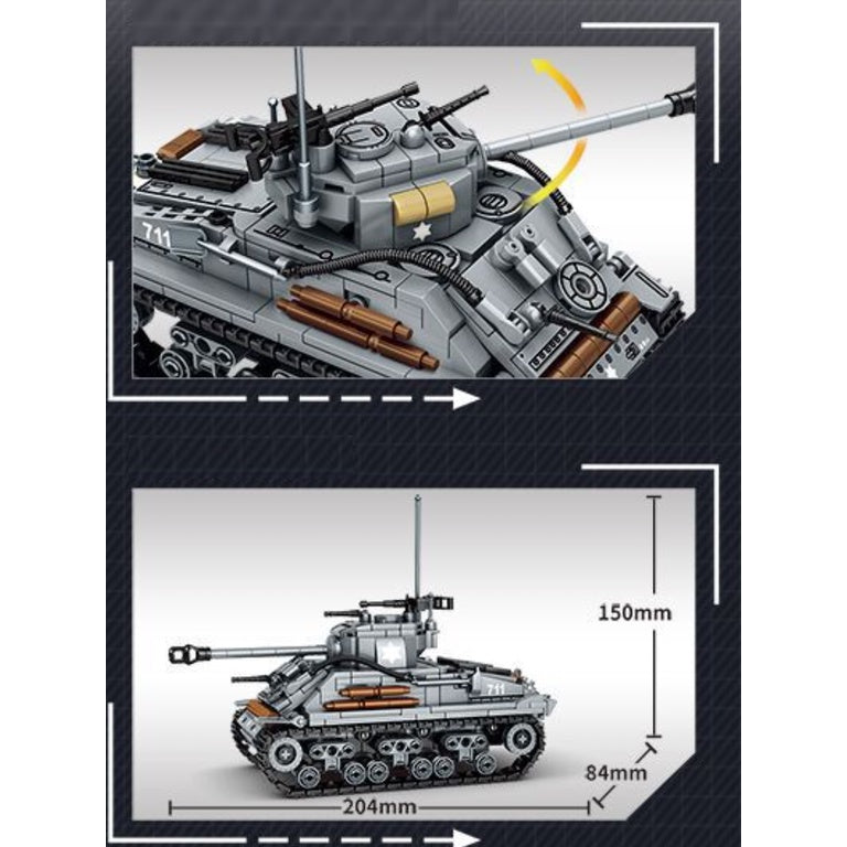 LEGO WWII Sherman Tank Battle from Fury 