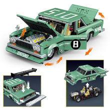 Load image into Gallery viewer, 1976PCS MOC Technic Speed Datsun 510 Vintage Classic Sedan Racing Sports Car Model Toy Building Block Brick Gift Kids DIY 1:10
