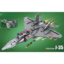 Load image into Gallery viewer, 1165PCS Military WW2 J35 FC31 Stealth Fighter Airplane Figure Model Toy Building Block Brick Gift Kids DIY Compatible Lego
