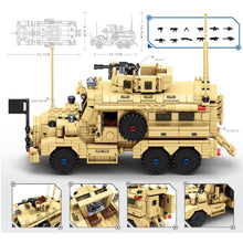 Load image into Gallery viewer, 802PCS Military WW2 MRAP Mine Resistant Ambush Protected Vehicles Figure Model Toy Building Block Brick Gift Kids DIY Compatible Lego
