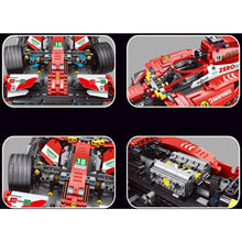 Load image into Gallery viewer, 1308PCS MOC Technic Speed Static Red F1 Formula One Super Racing Sports Car Model Toy Building Block Brick Gift Kids DIY Compatible Lego
