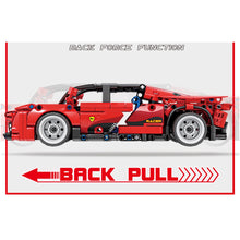 Load image into Gallery viewer, 501PCS MOC Technic Speed Racing Sports Car Pull Back Model Toy Building Block Brick Gift Kids DIY Compatible Lego
