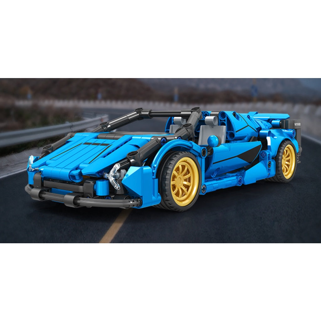 398PCS MOC Technic Speed Pull Back Sian Super Racing Sports Car Model Toy Building Block Brick Gift Kids DIY Compatible Lego 1:18