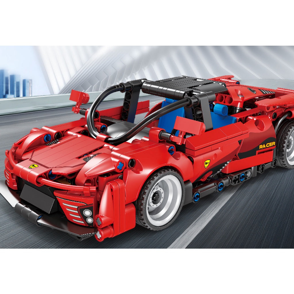 501PCS MOC Technic Speed Racing Sports Car Pull Back Model Toy Building Block Brick Gift Kids DIY Compatible Lego